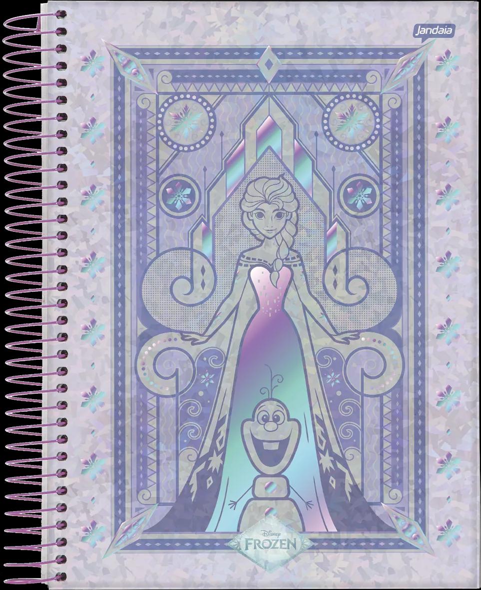 CADERNO ESPIRAL UNIVERSITÁRIO CAPA DURA 01 MATÉRIA 80 FOLHAS - FROZEN — miniatura 4