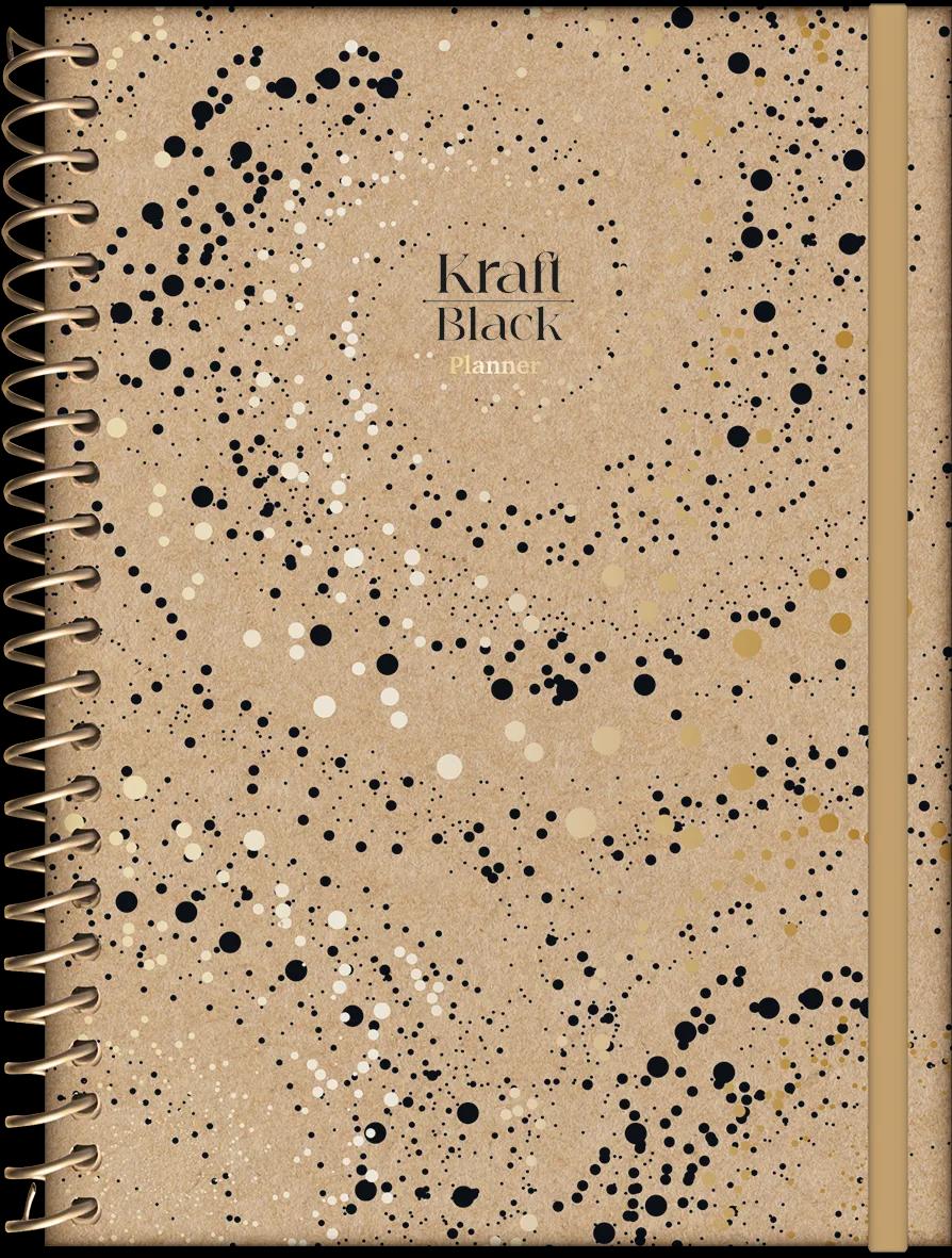 AGENDA PLANEJAMENTO ESPIRAL 175X242MM 80FLS - KRAFT BLACK — miniatura 2