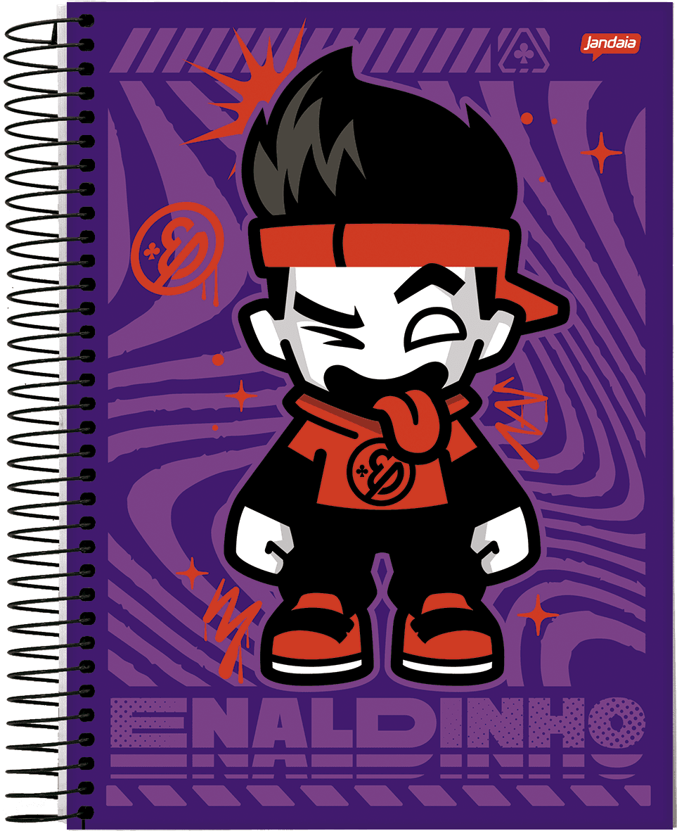 CADERNO ESPIRAL UNIVERSITÁRIO CAPA DURA 10 MATÉRIAS 160 FOLHAS - ENALDINHO — miniatura 4