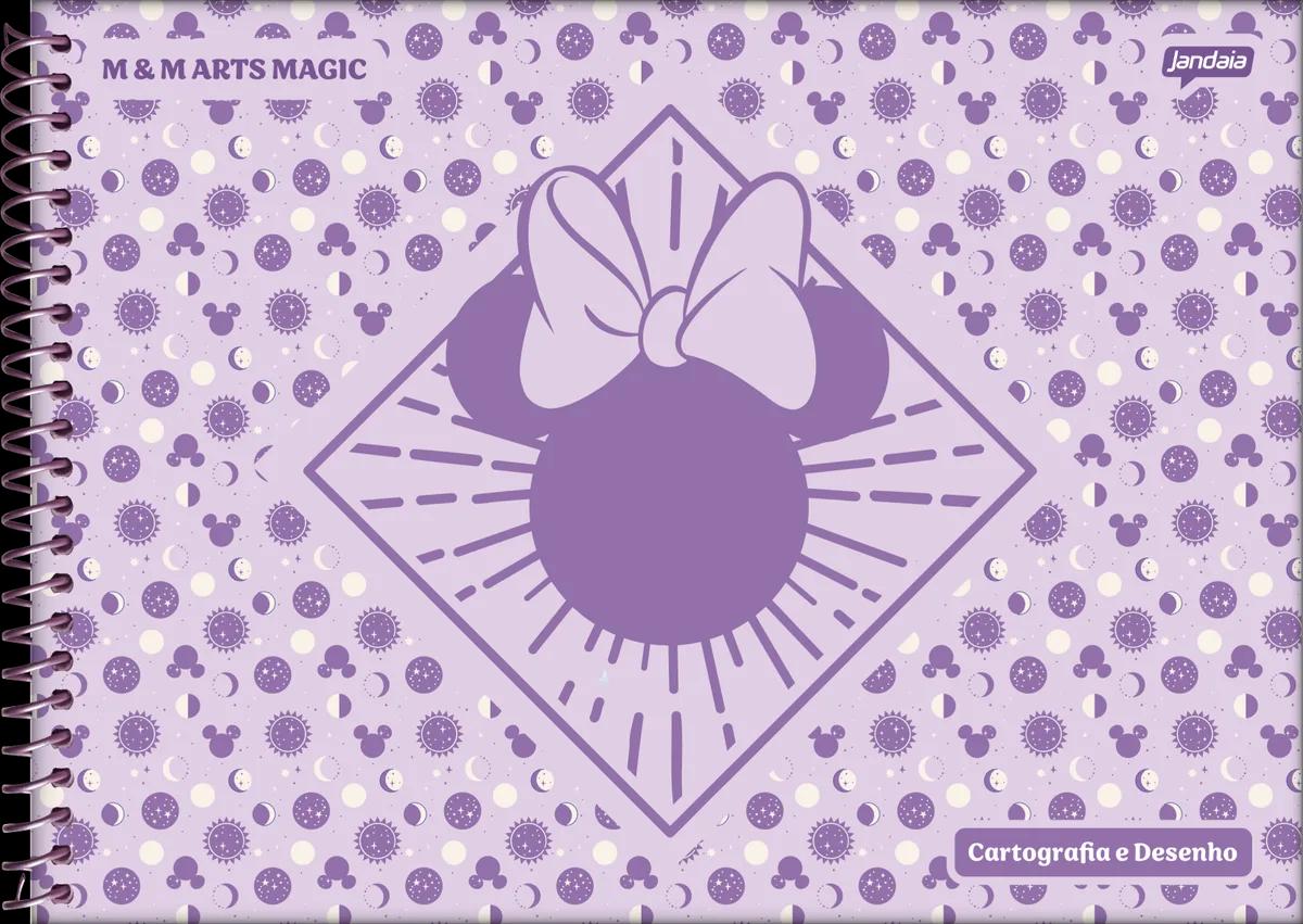 CADERNO ESPIRAL CAPA DURA 80 FOLHAS CARTOGRAFIA - MICKEY ARTS MAGIC