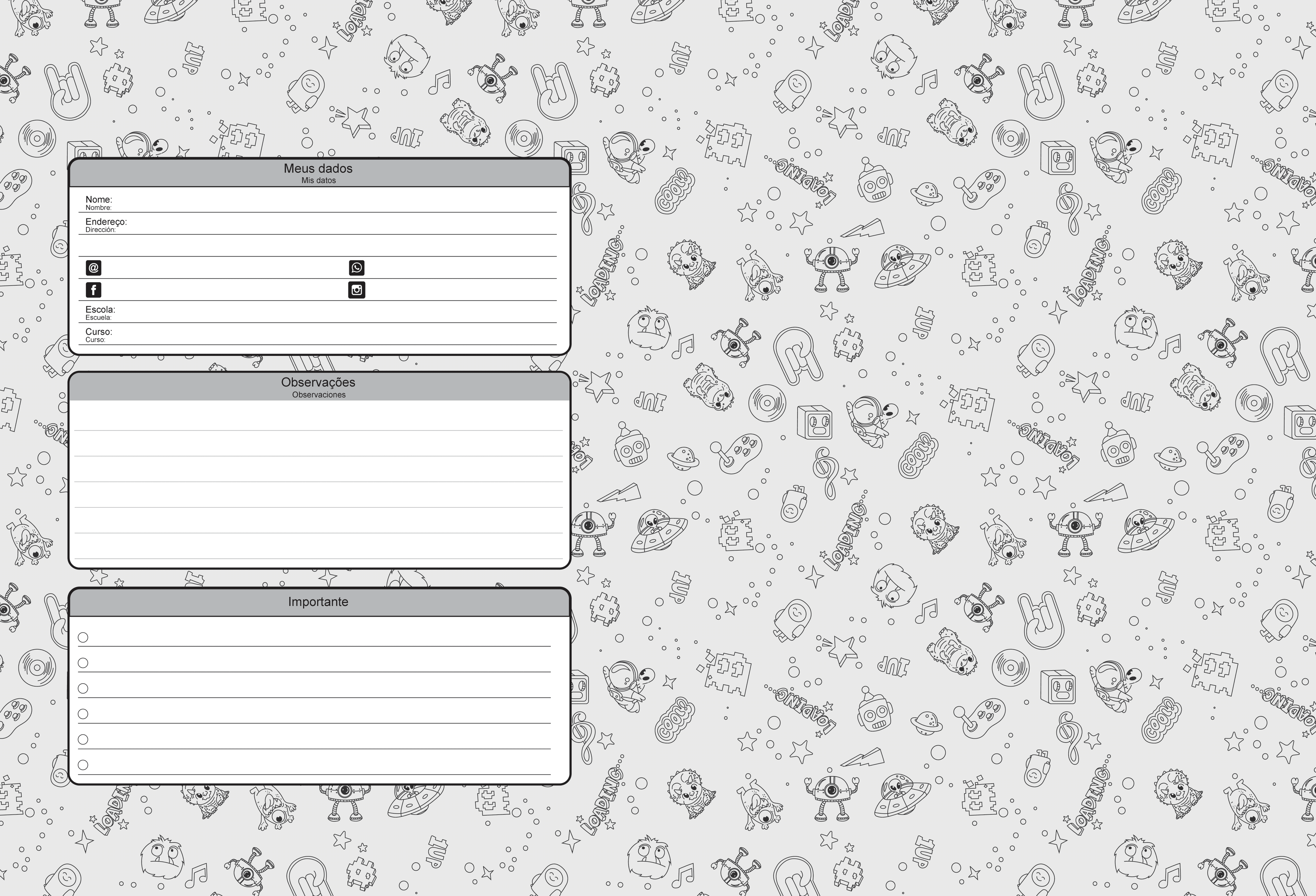 CADERNO BROCHURA CAPA DURA UNIVERSITÁRIO 80 FOLHAS - DOODLES — miniatura 5