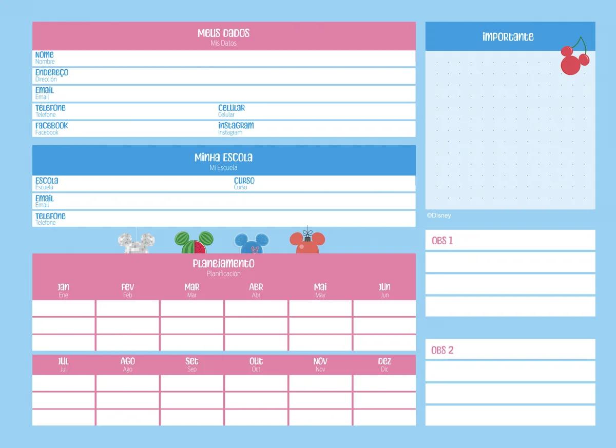 CADERNO ESPIRAL CAPA DURA 80 FOLHAS CARTOGRAFIA - MICKEY HEADS — miniatura 3