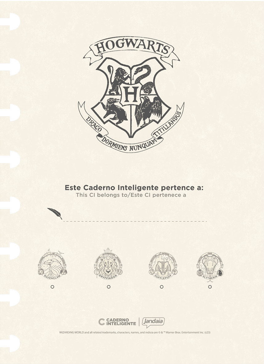 CADERNO INTELIGENTE UNIV 1X1 200X275MM 80FLS - C.I. HARRY POTTER AZUL — miniatura 4