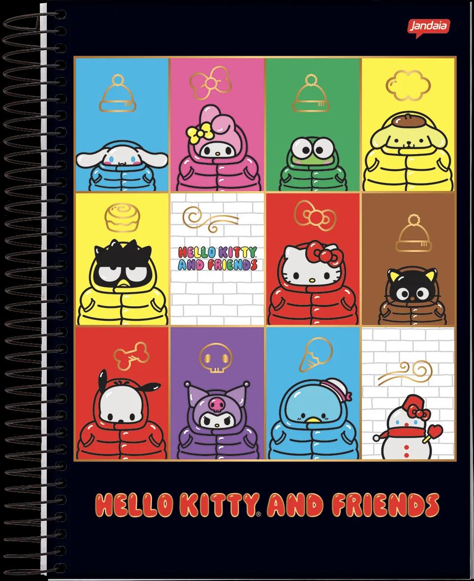 CADERNO ESPIRAL UNIVERSITÁRIO CAPA DURA 01 MATÉRIA 80 FOLHAS - HELLO KITTY & AMIGOS — miniatura 7