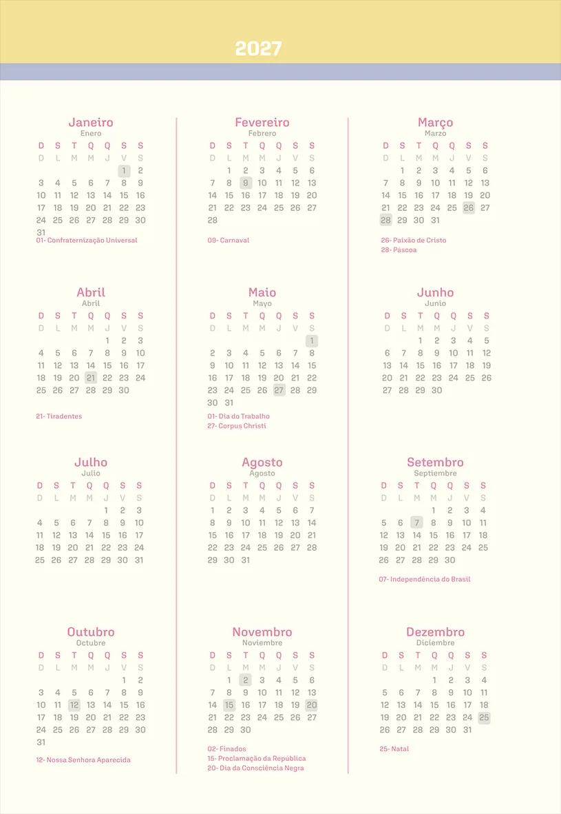 AGENDA DIARIA LOMB QUAD 138X200MM 176 FOLHAS - LA CREME — miniatura 5