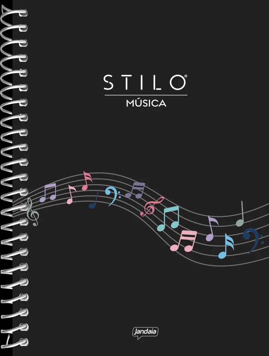 CADERNO ESPIRAL UNIVERSITÁRIO MUSICA 01 MATÉRIA 80 FOLHAS - STILO