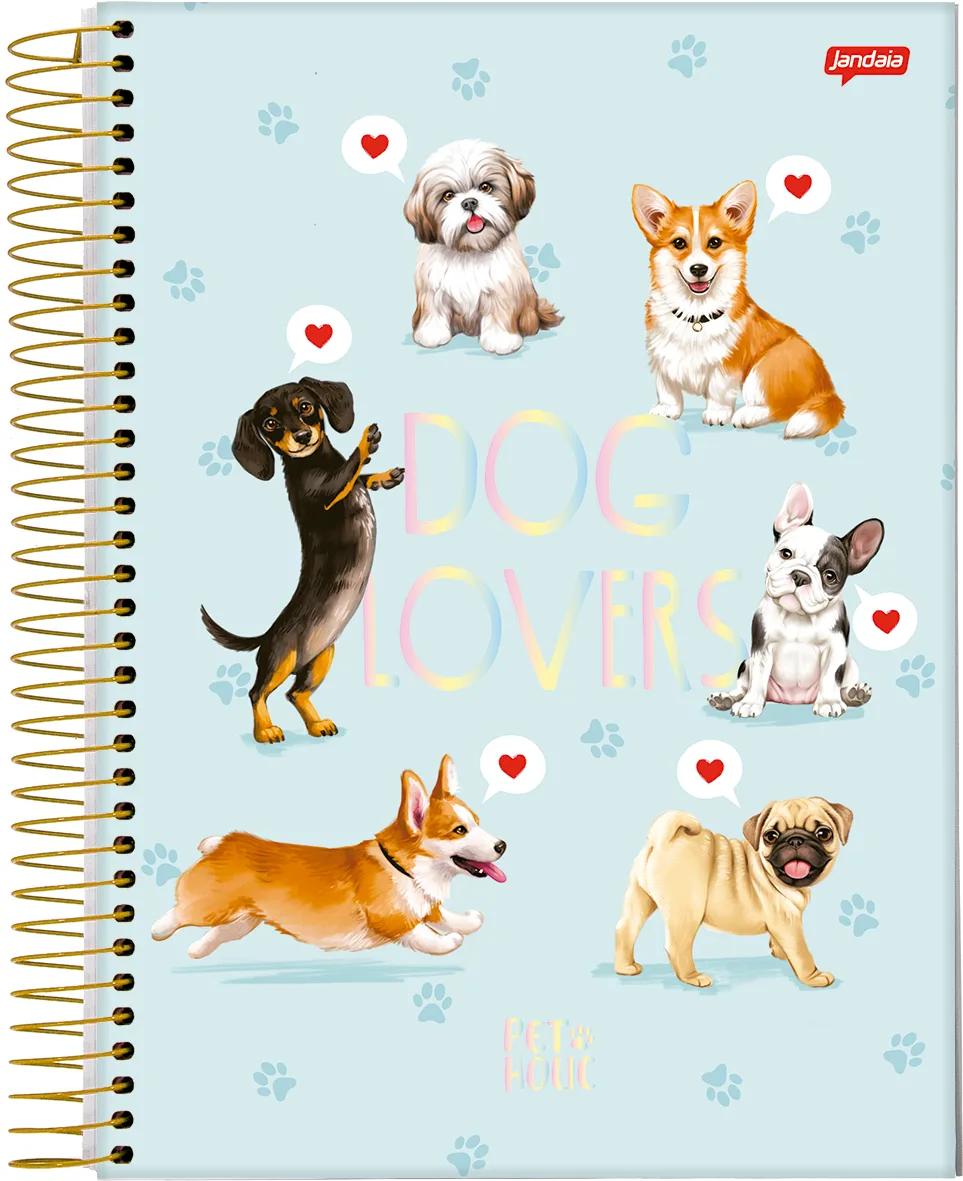 CADERNO ESPIRAL UNIVERSITÁRIO CAPA DURA 15 MATÉRIAS 240 FOLHAS - PET HOLIC