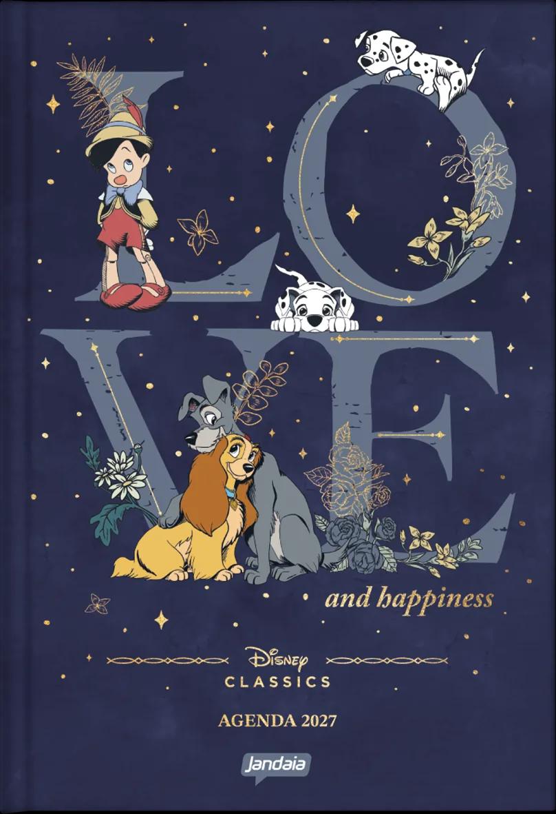 AGENDA DIARIA LOMBADA QUADRADA 138X200MM - DISNEY CLASSICOS