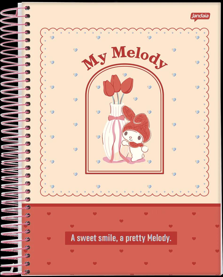 CADERNO ESPIRAL UNIVERSITÁRIO CAPA DURA 01 MATÉRIA 80 FOLHAS - MY MELODY — miniatura 4