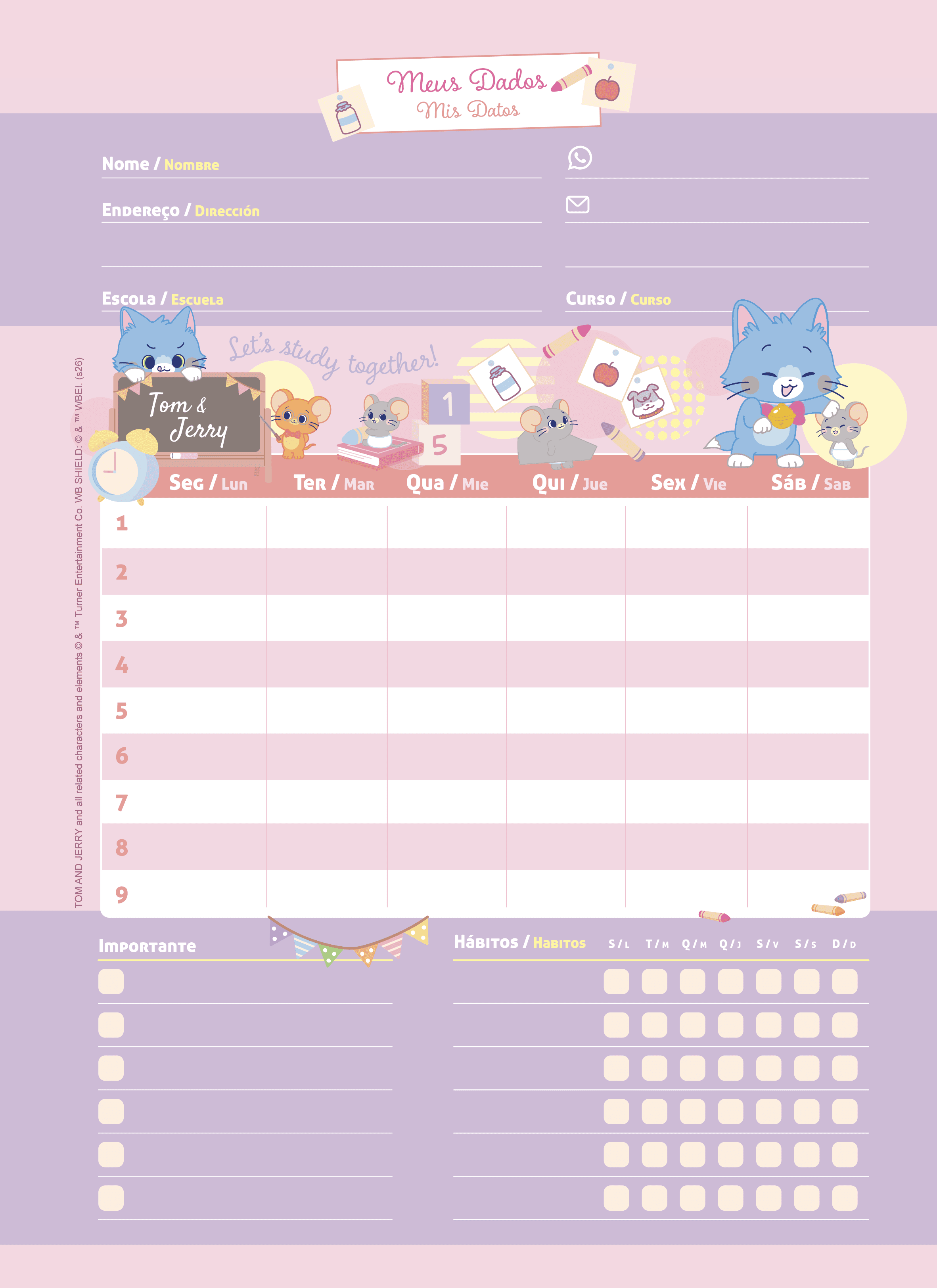 CADERNO ESPIRAL UNIVERSITÁRIO CAPA DURA 01 MATÉRIA 80 FOLHAS - GOKKO: TOM & JERRY — miniatura 7