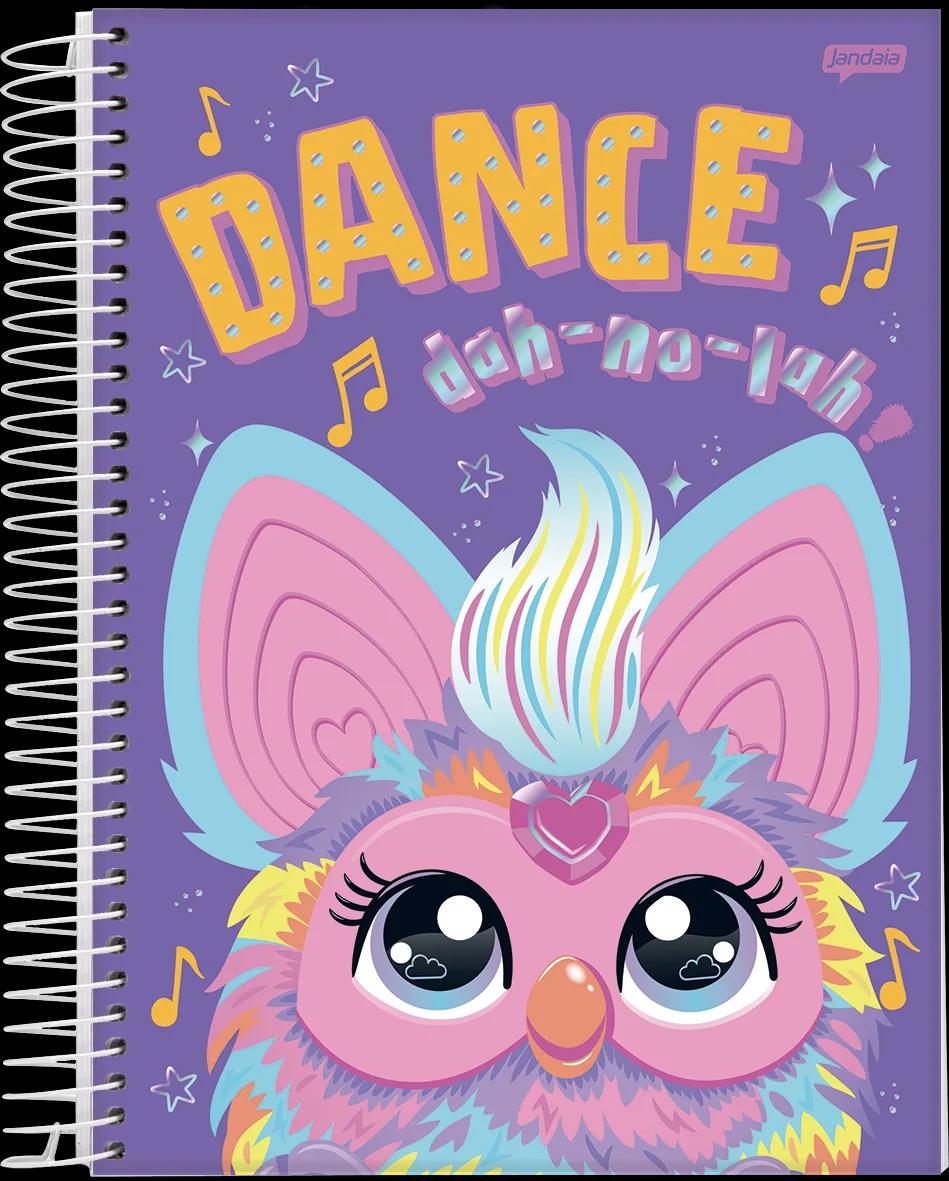 CADERNO ESPIRAL UNIVERSITÁRIO CAPA DURA 01 MATÉRIA 80 FOLHAS - FURBY — miniatura 6