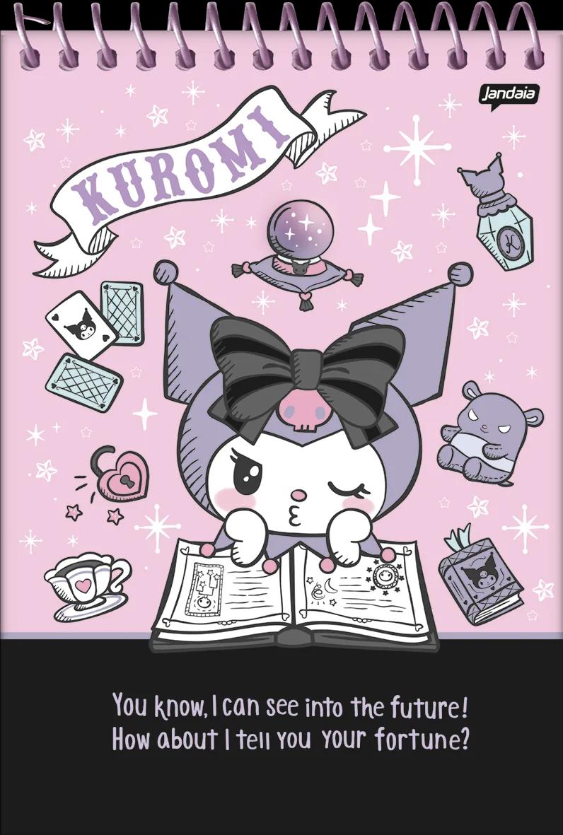 CADERNETA APONTAMENTO ESPIRAL CAPA DURA 80 FOLHAS - KUROMI — miniatura 3