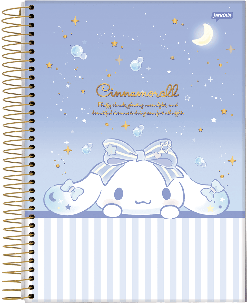 CADERNO ESPIRAL UNIVERSITÁRIO CAPA DURA 01 MATÉRIA 80 FOLHAS - CINNAMOROLL — miniatura 4