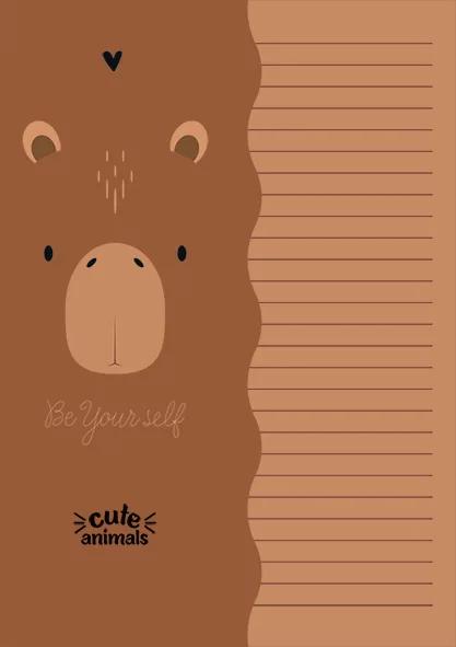 CADERNO FLEXÍVEL PAPEL CARTA - CUTE ANIMALS — miniatura 2