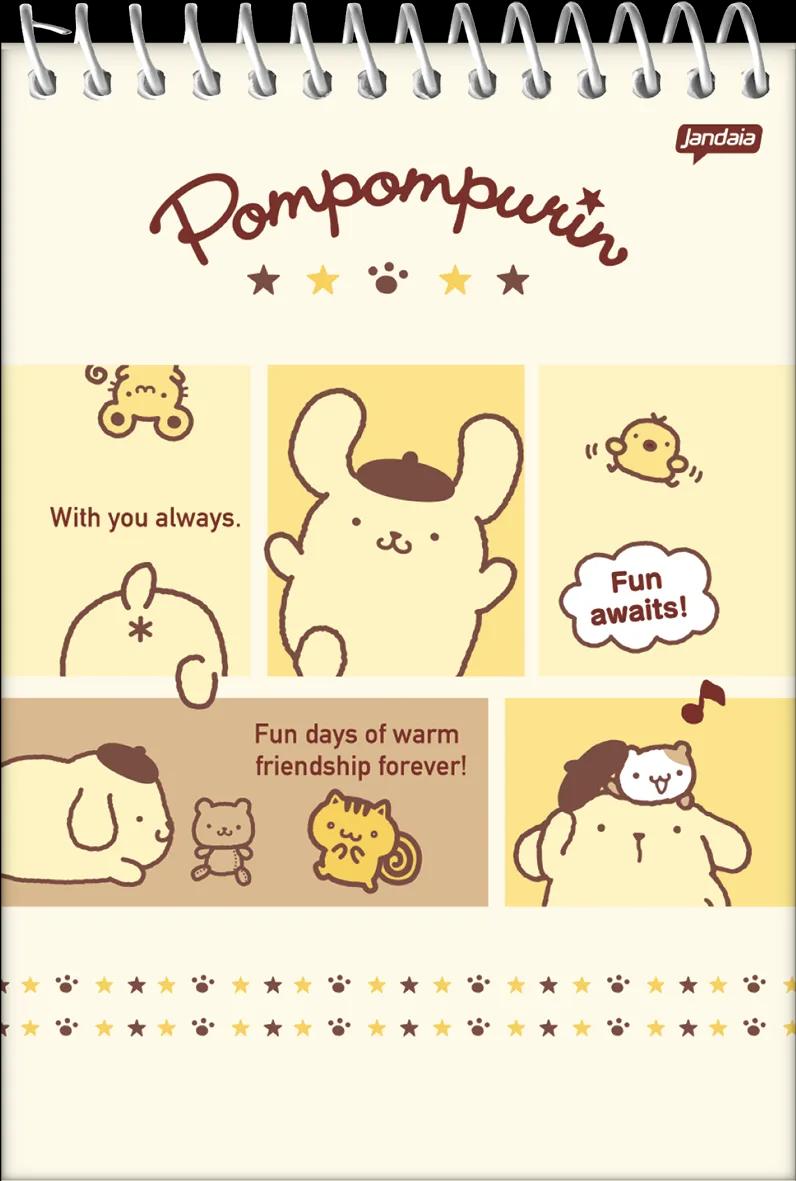 CADERNETA APONTAMENTO ESPIRAL CAPA DURA 80 FOLHAS - POMPOMPURIN — miniatura 3