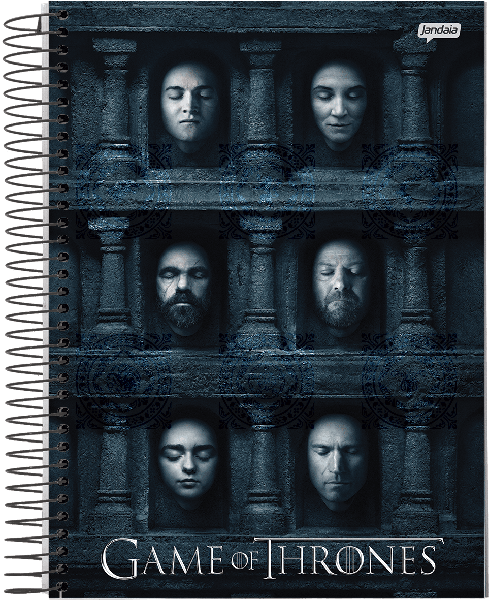 CADERNO ESPIRAL UNIVERSITÁRIO CAPA DURA 20 MATÉRIAS 320 FOLHAS - GAME OF THRONES