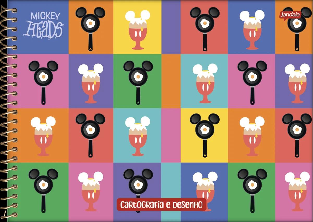 CADERNO ESPIRAL CAPA DURA 80 FOLHAS CARTOGRAFIA - MICKEY HEADS — miniatura 2