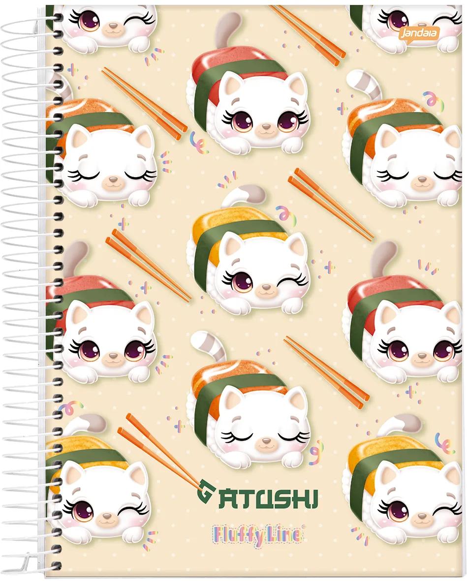 CADERNO ESPIRAL UNIVERSITÁRIO CAPA DURA 10 MATÉRIAS 160 FOLHAS - FLUFFY