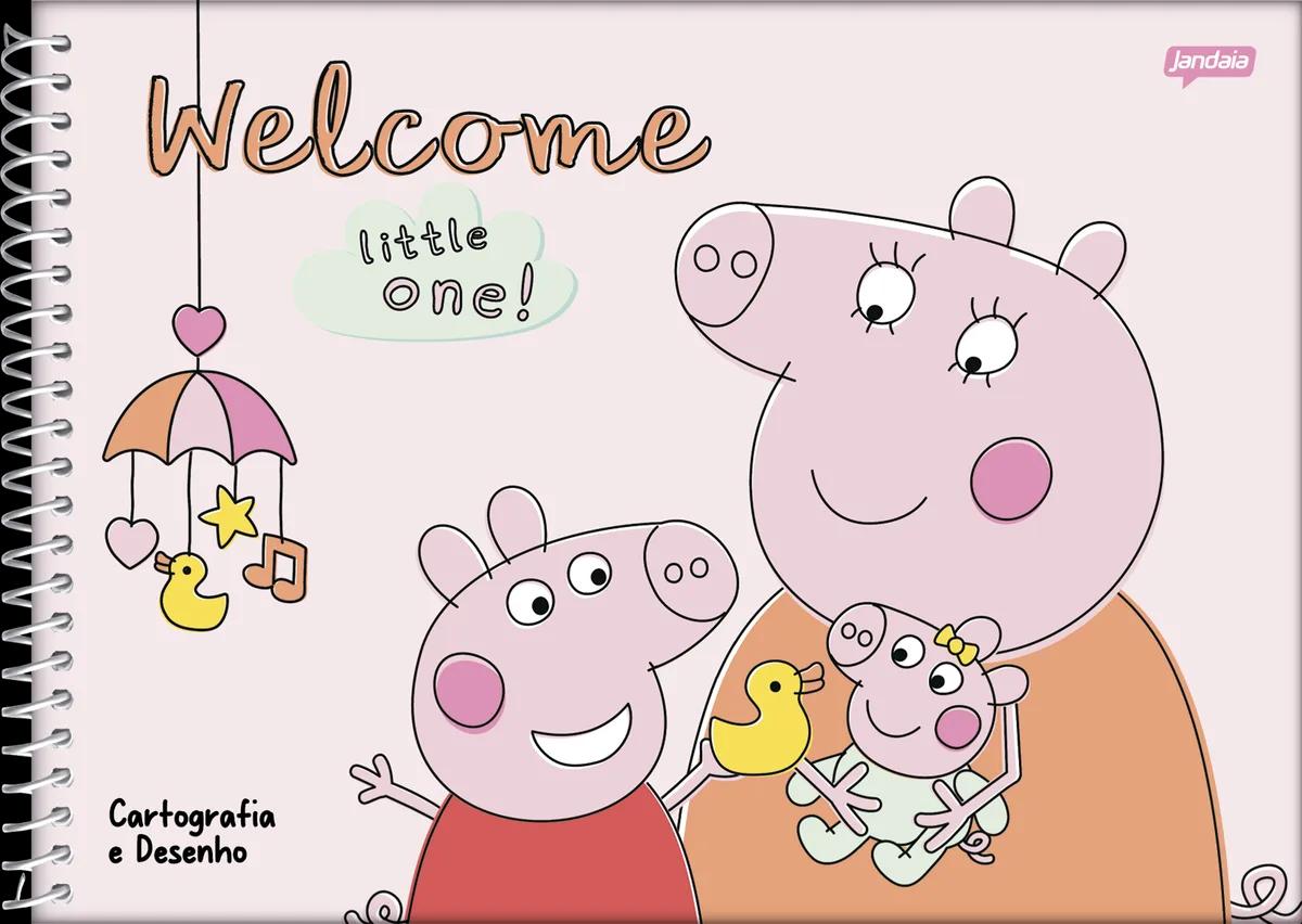 CADERNO ESPIRAL CAPA DURA 80 FOLHAS CARTOGRAFIA - PEPPA PIG