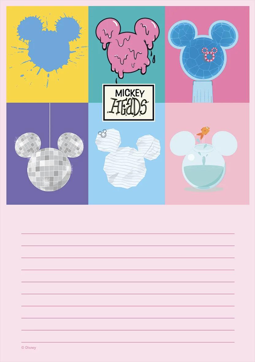 CADERNO FLEXÍVEL PAPEL CARTA - MICKEY HEADS — miniatura 2