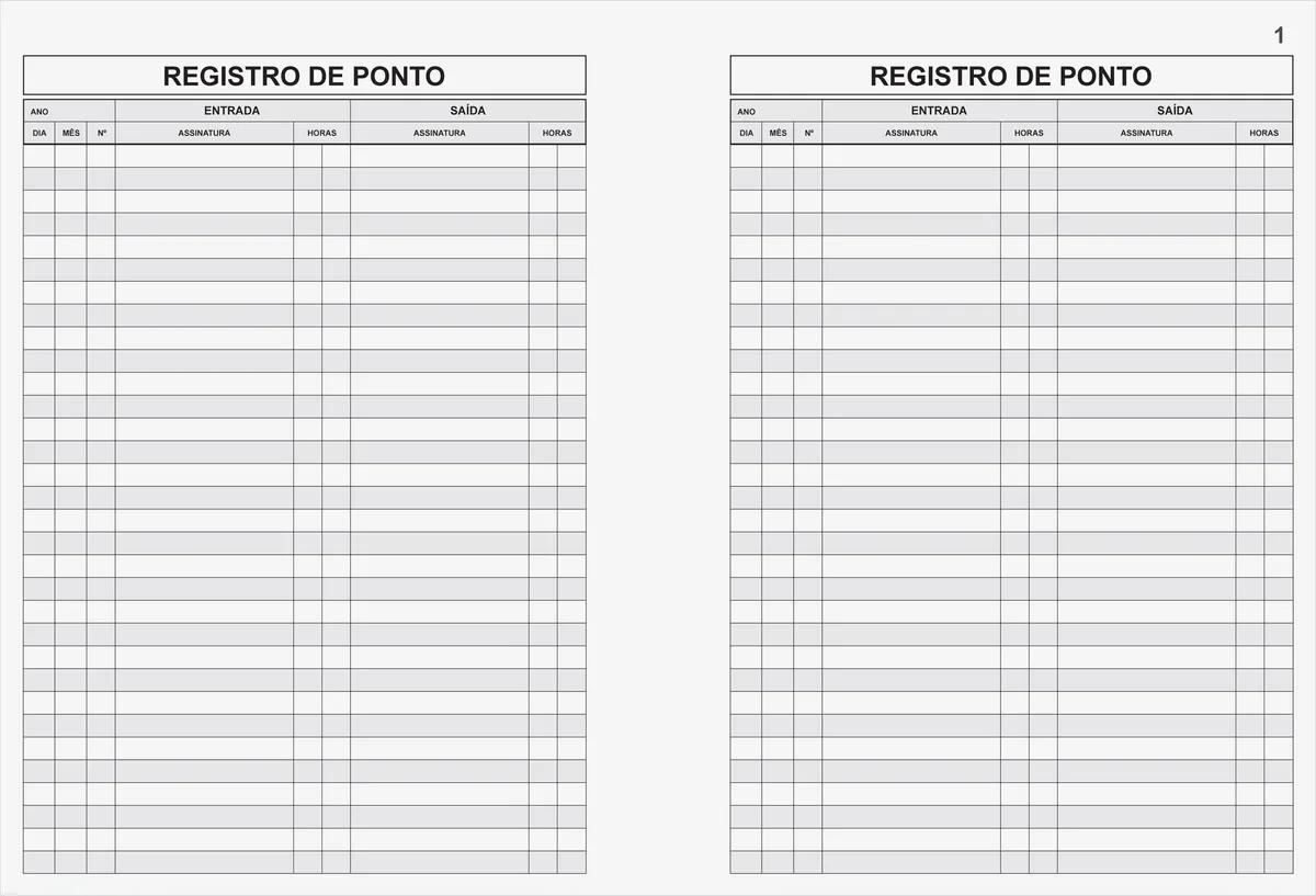 CARTÃO DE PONTO 68X180MM 100 FOLHAS - OFFICE IMPRESSOS — miniatura 2