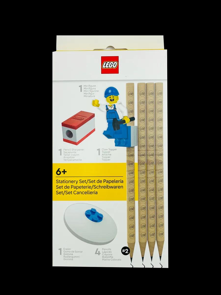 CONJUNTO DE LAPIS C/ APONTADOR E BORRACHA - LEGO