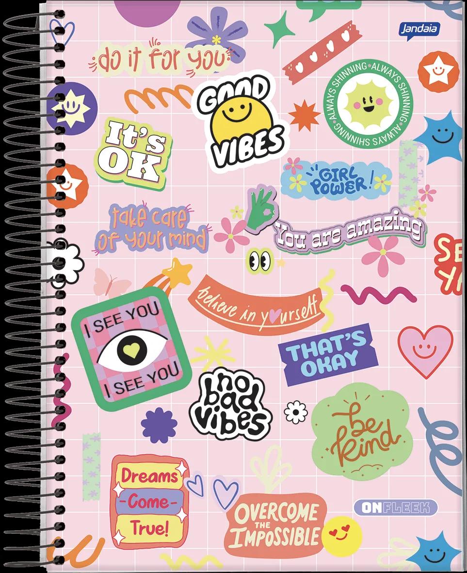 CADERNO ESPIRAL UNIVERSITÁRIO CAPA DURA 10 MATÉRIAS  200  FOLHAS -  ON FLEEK