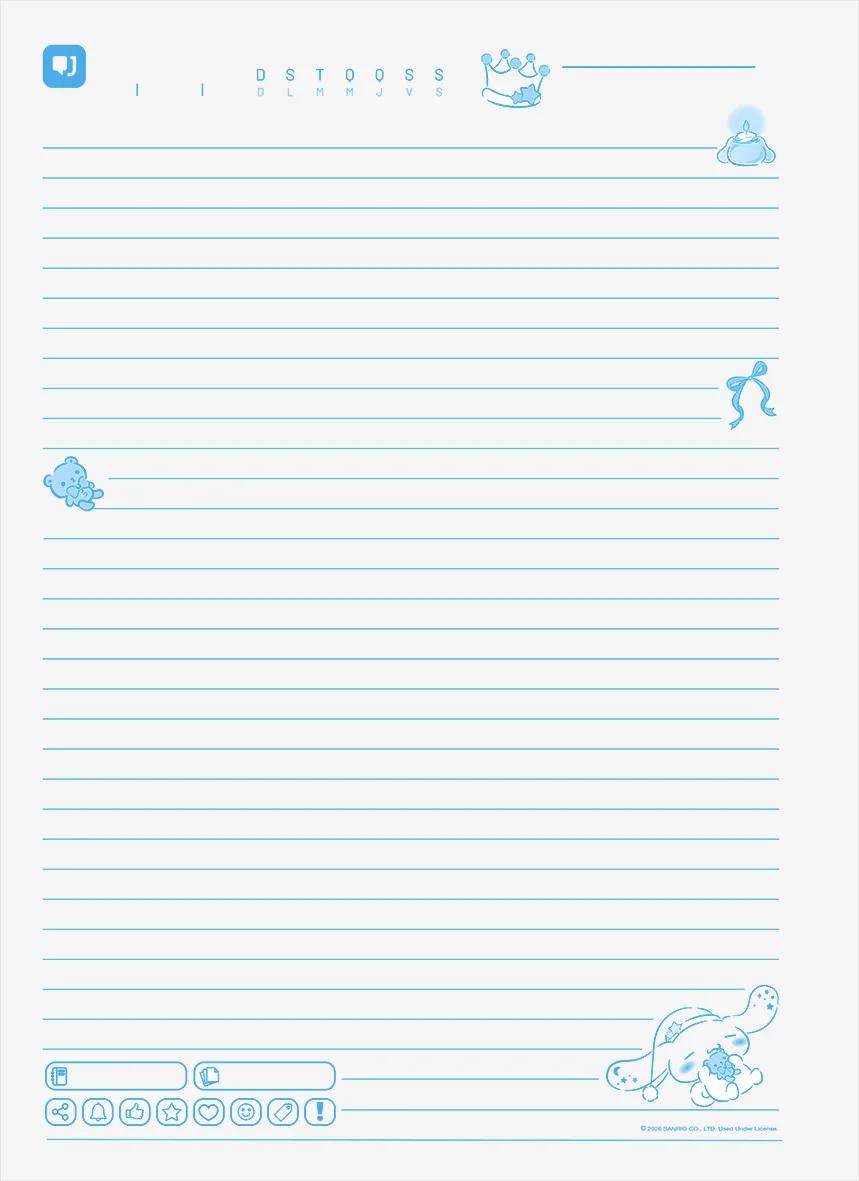 CADERNO ESPIRAL UNIVERSITÁRIO CAPA DURA 01 MATÉRIA 80 FOLHAS - CINNAMOROLL — miniatura 11