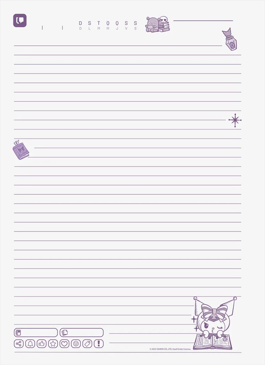 CADERNO ESPIRAL CAPA DURA 01 MATÉRIA COLLEGE - KUROMI — miniatura 2