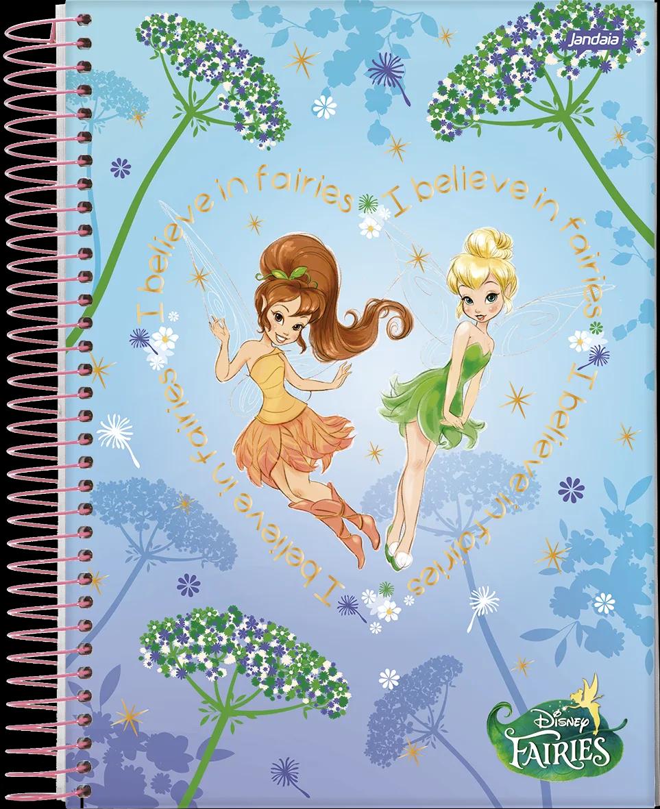 CADERNO ESPIRAL CAPA DURA 1/4 80 FOLHAS - FADAS DISNEY — miniatura 3