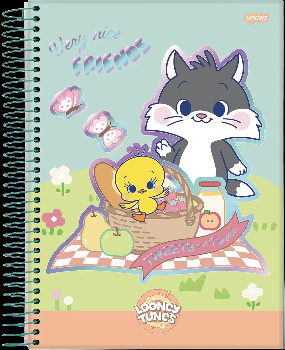CADERNO ESPIRAL UNIVERSITÁRIO CAPA DURA 01 MATÉRIA 80 FOLHAS - GOKKO: LOONEY TUNES — miniatura 5