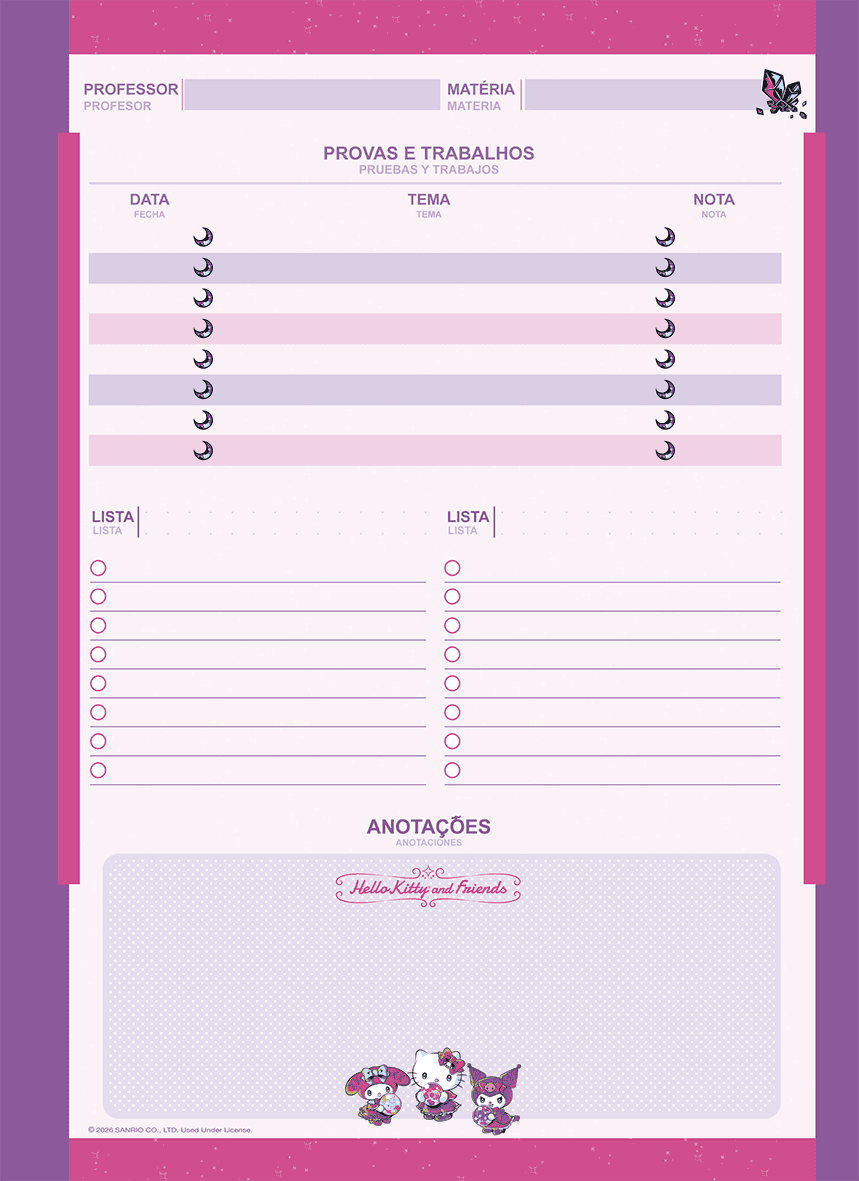 CADERNO ESPIRAL UNIVERSITÁRIO CAPA DURA 10 MATÉRIAS 160 FOLHAS - BESTIES FOREVER — miniatura 7