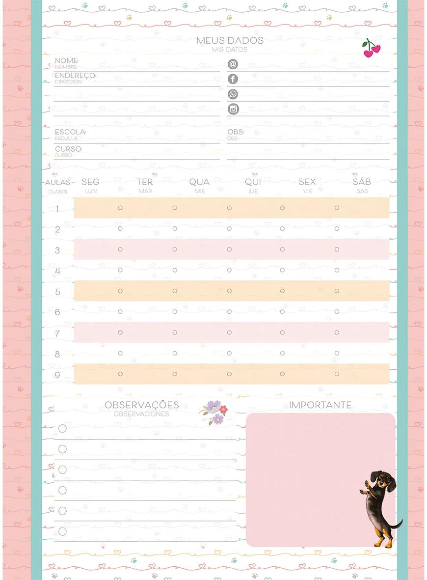 CADERNO ESPIRAL UNIVERSITÁRIO CAPA DURA 01 MATÉRIA 80 FOLHAS - PET HOLIC — miniatura 6