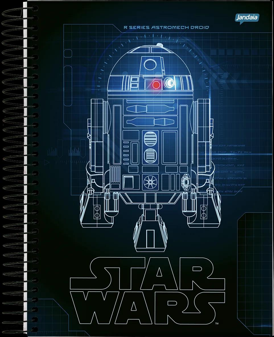 CADERNO ESPIRAL UNIVERSITÁRIO CAPA DURA 01 MATÉRIA 80 FOLHAS - STAR WARS — miniatura 2