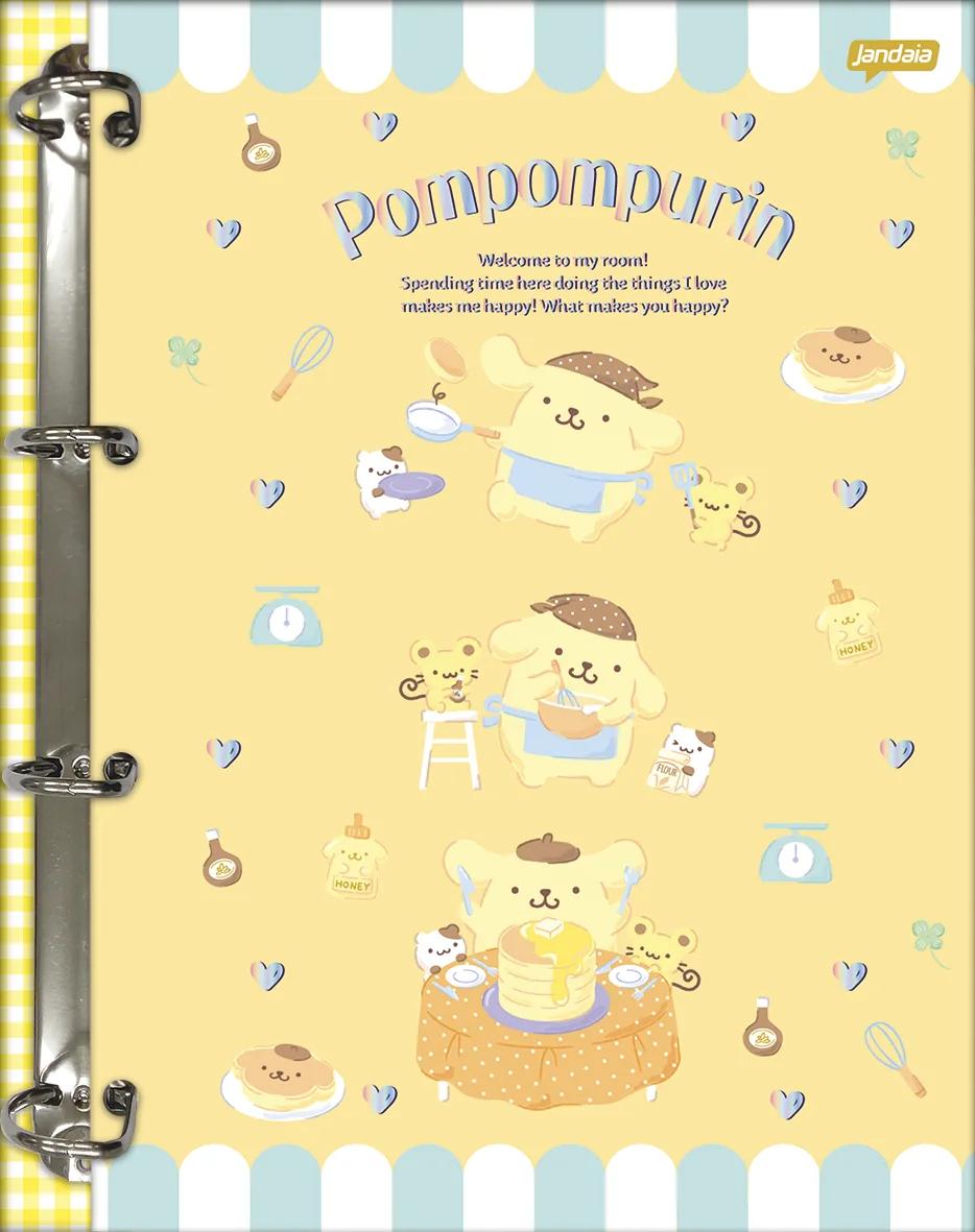 CADERNO COLLEGE CAPA DURA 80 FOLHAS ARGOLADO - POMPOMPURIN — miniatura 2