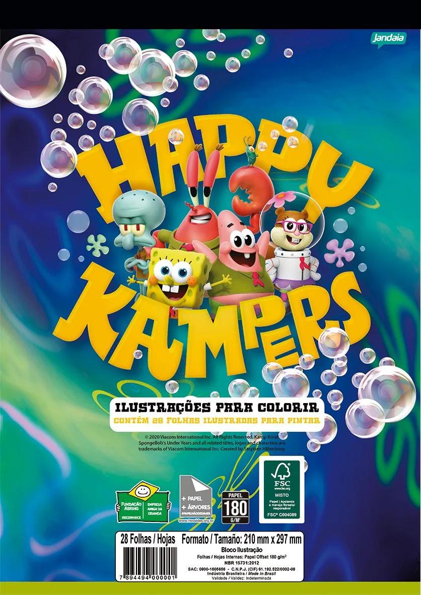 FOLHAS ILUSTRAÇÃO 180G A4 - BOB ESPONJA