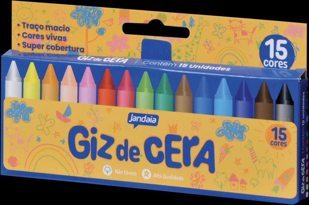 GIZ DE CERA CURTO 15 CORES REDONDO - JANDAIA