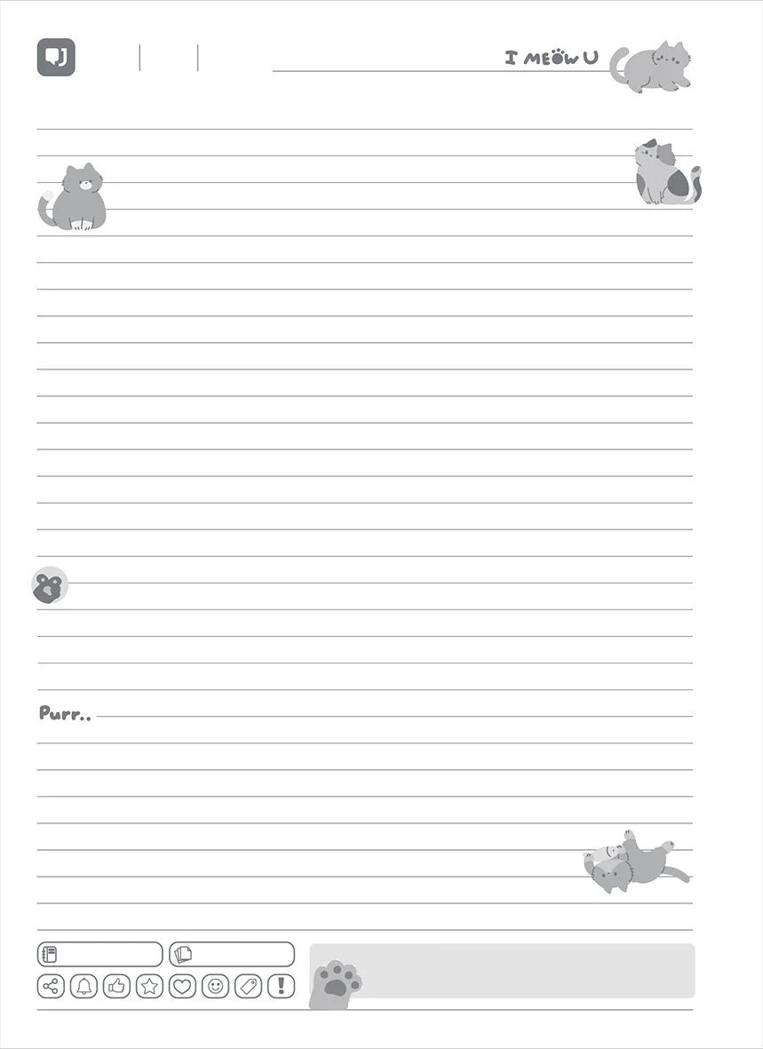 CADERNO ESPIRAL CAPA DURA 1/4 80 FOLHAS - FUNNY CAT — miniatura 5