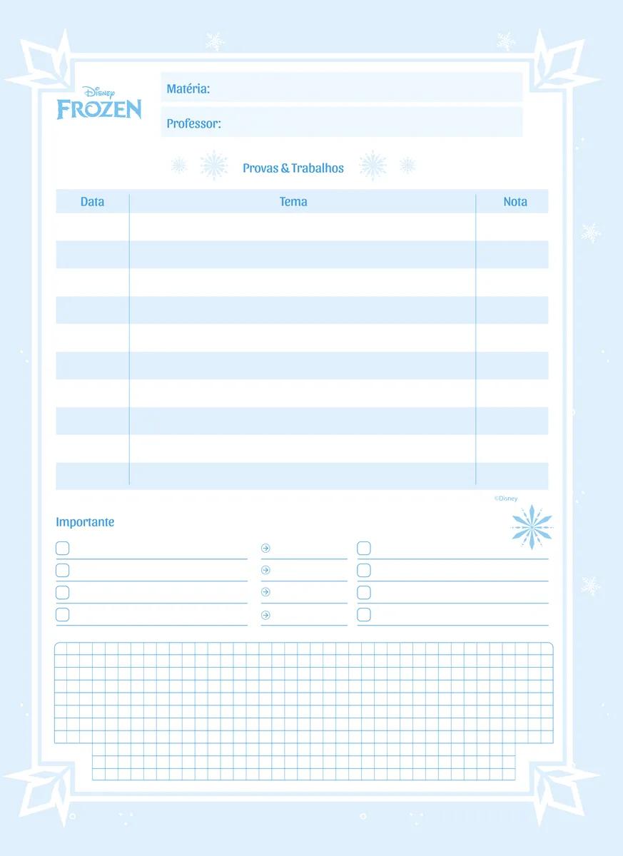CADERNO ESPIRAL UNIVERSITÁRIO CAPA DURA 01 MATÉRIA 80 FOLHAS - FROZEN — miniatura 9