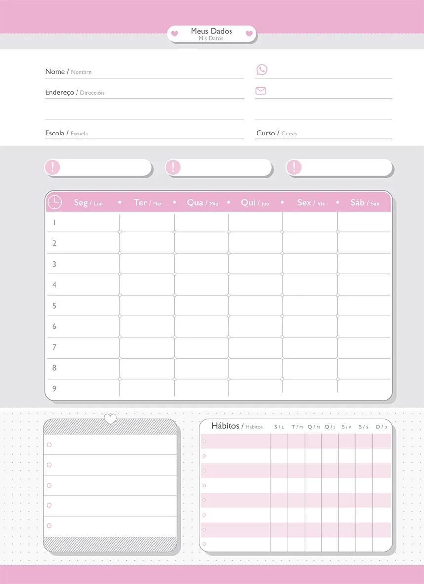 CADERNO ESPIRAL UNIVERSITÁRIO CAPA DURA 15 MATÉRIAS 240 FOLHAS - FLUFFY — miniatura 6