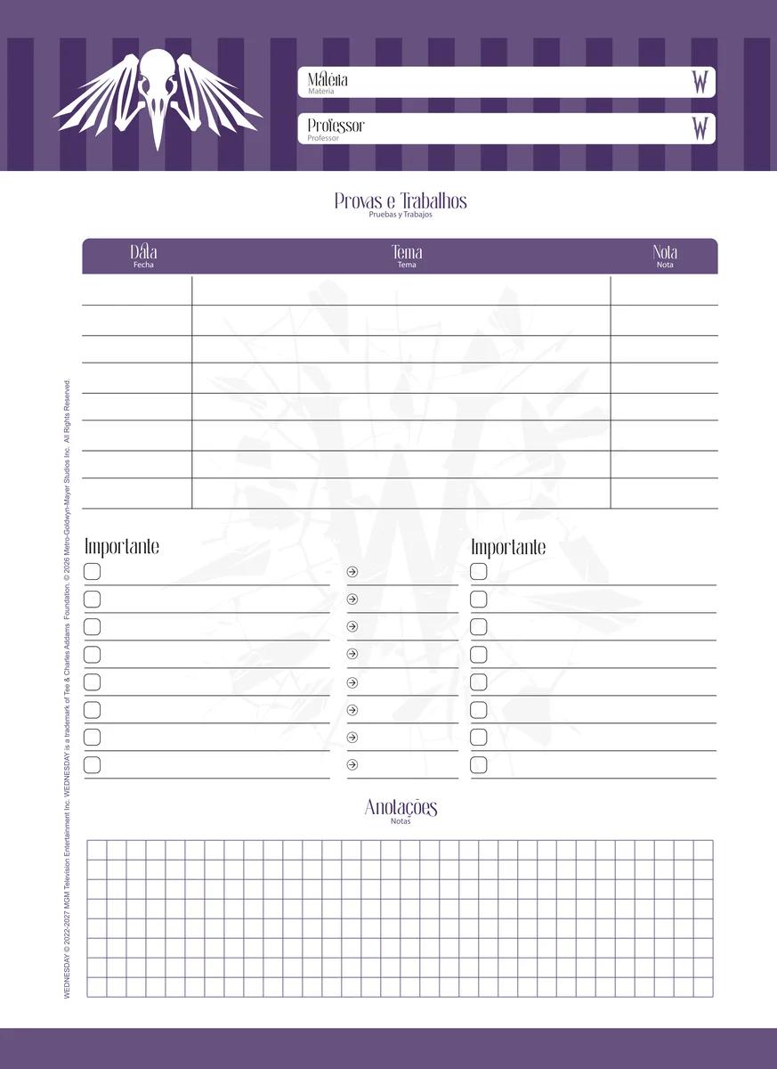 CADERNO ESPIRAL UNIVERSITÁRIO CAPA DURA 01 MATÉRIA 80 FOLHAS - WANDINHA — miniatura 11