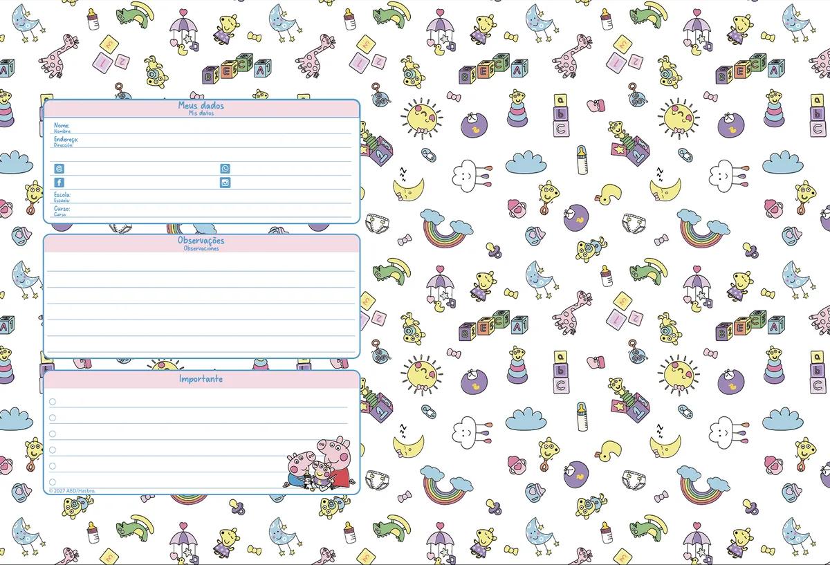 CADERNO BROCHURA CAPA DURA UNIVERSITÁRIO 80 FOLHAS - PEPPA PIG — miniatura 5
