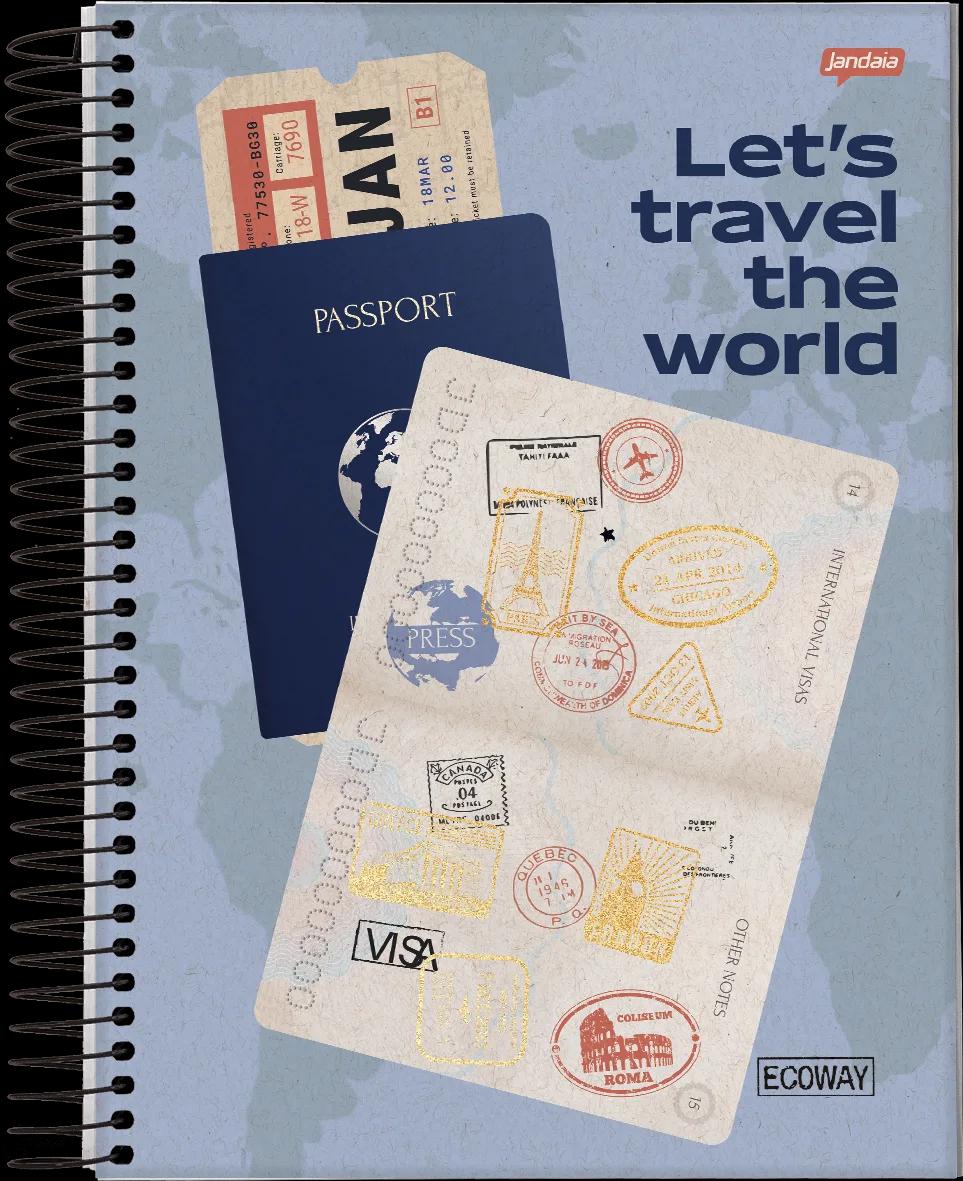 CADERNO ESPIRAL UNIVERSITÁRIO CAPA DURA 01 MATÉRIA 80 FOLHAS - ECO WAY