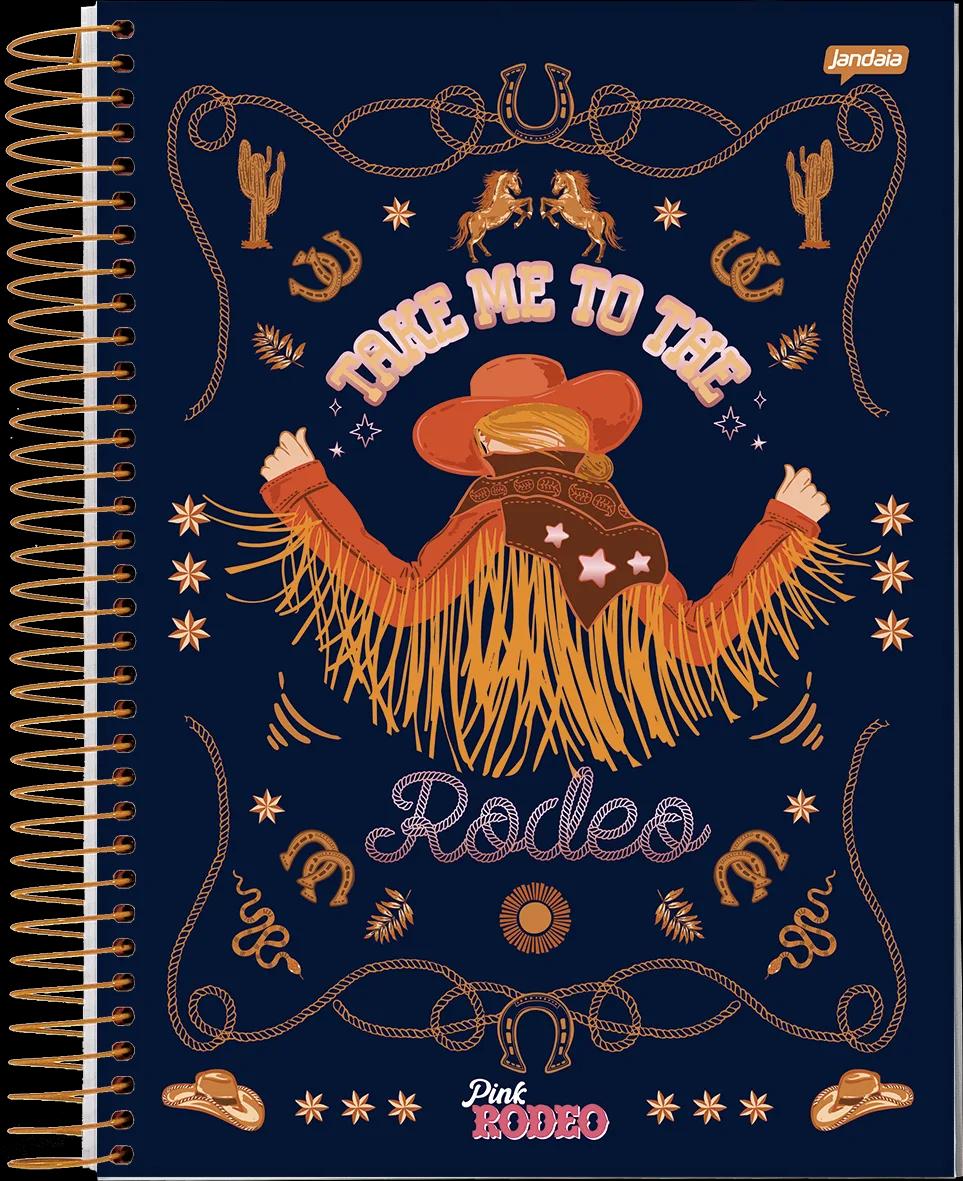 CADERNO ESPIRAL UNIVERSITÁRIO CAPA DURA 01 MATÉRIA 80 FOLHAS - PINK RODEO — miniatura 2