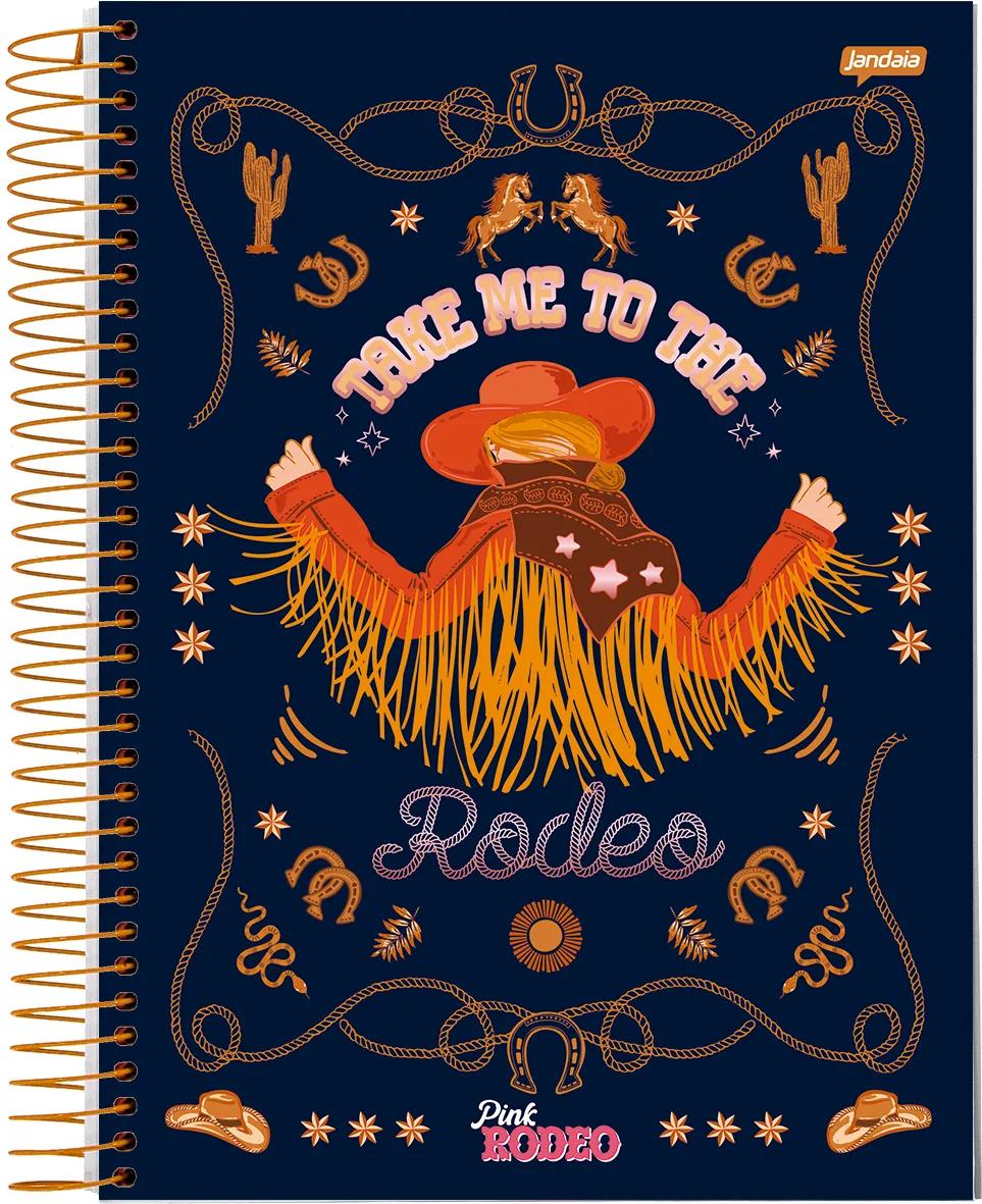 CADERNO ESPIRAL UNIVERSITÁRIO CAPA DURA 10 MATÉRIAS 160 FOLHAS - PINK RODEO — miniatura 2