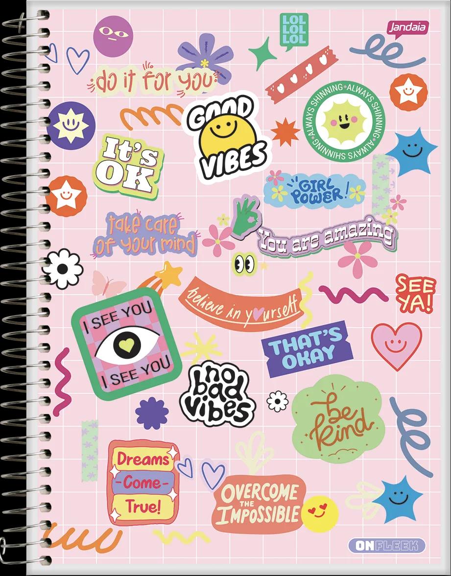 CADERNO ESPIRAL UNIV FLEX 200X275MM 96 FOLHAS - ON FLEEK