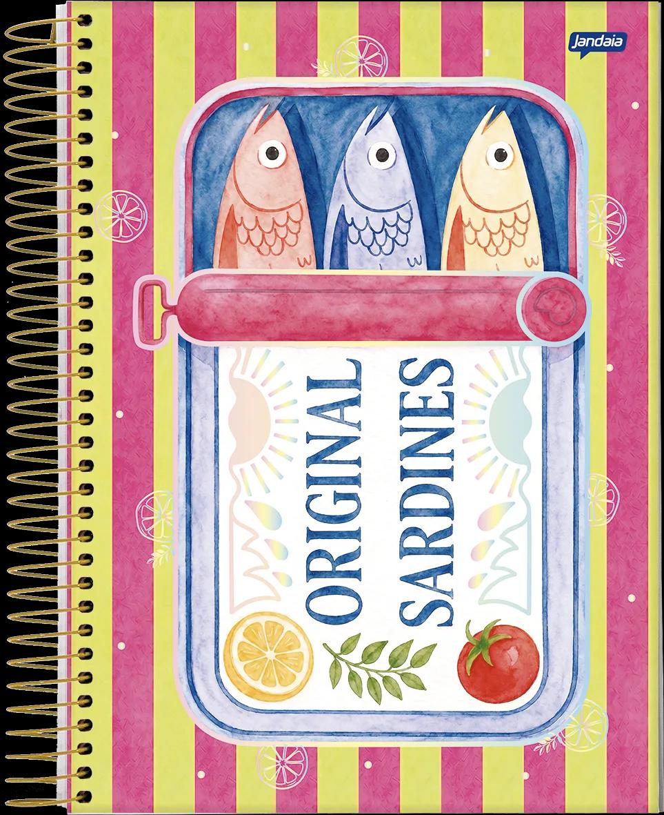 CADERNO ESPIRAL 1/4 140X200MM 80 FOLHAS - LA DOLCE VITA