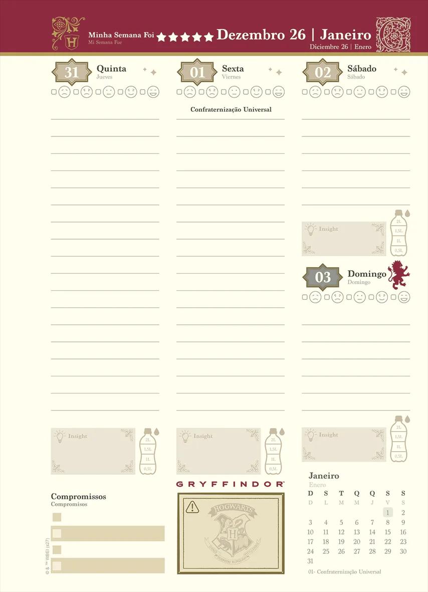 AGENDA PLANEJAMENTO ESPIRAL 175X242MM - HARRY POTTER — miniatura 11