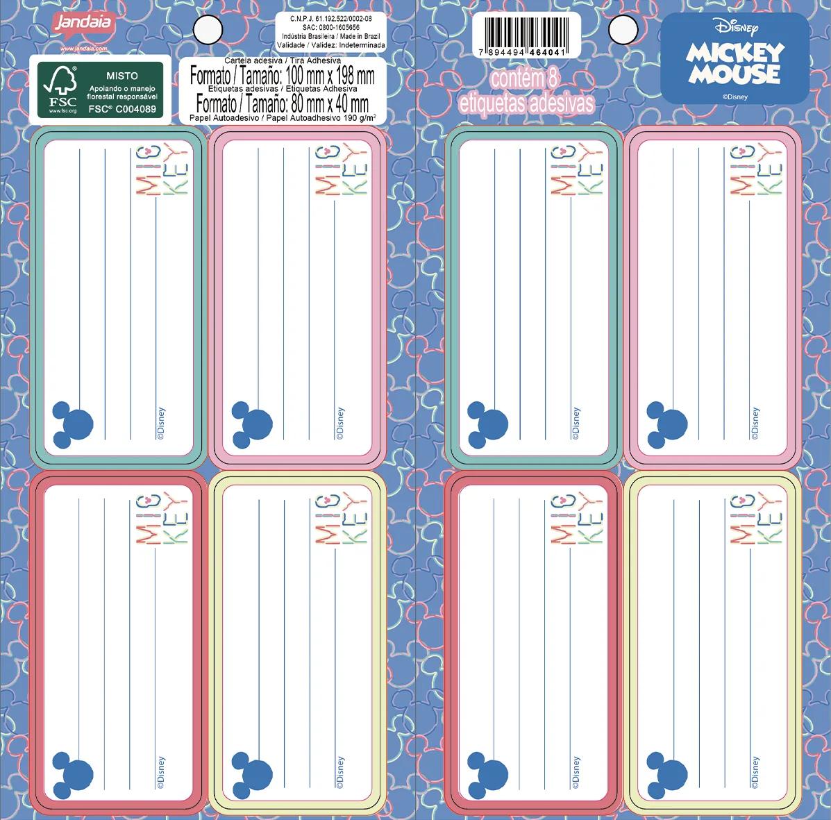 ETIQUETA DE IDENTIFICAÇÃO - MICKEY ARTS
