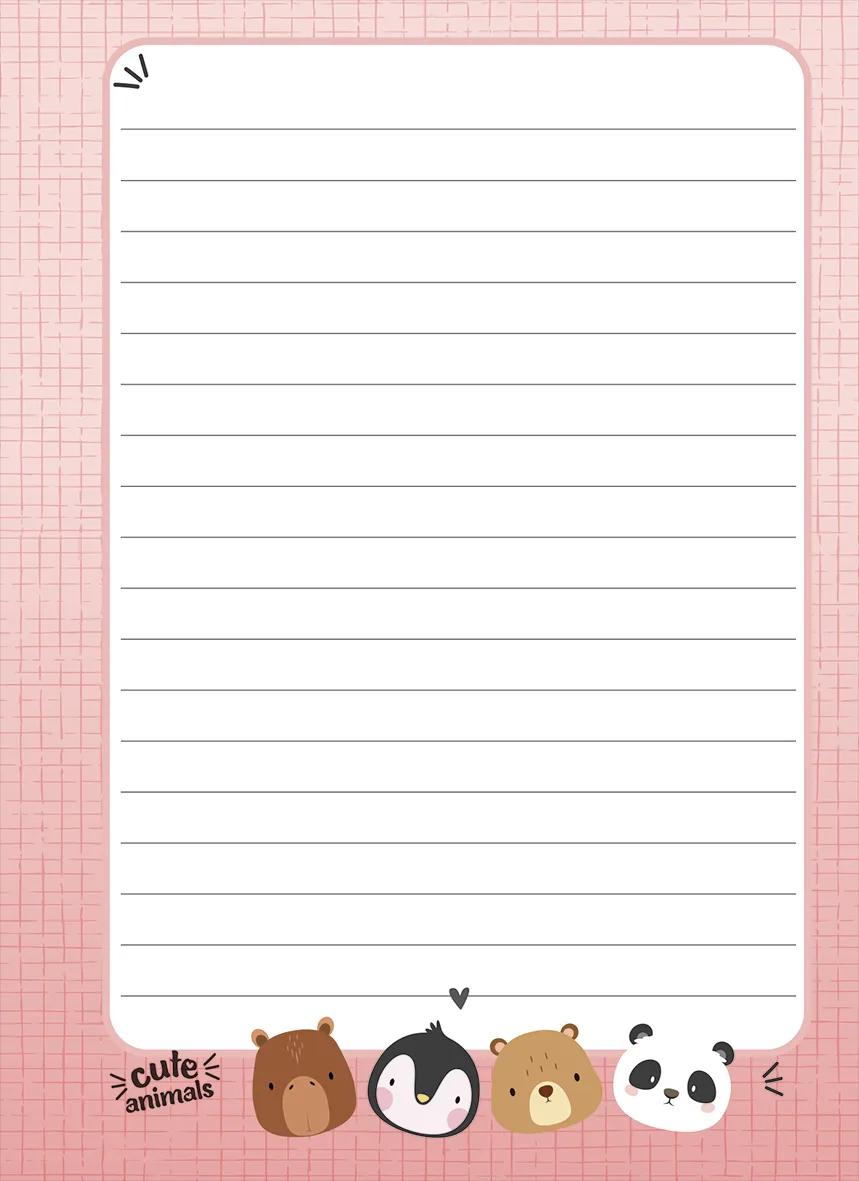CADERNO LOMBADA QUADRADA CAPA DURA 112 FOLHAS - CUTE ANIMALS — miniatura 3